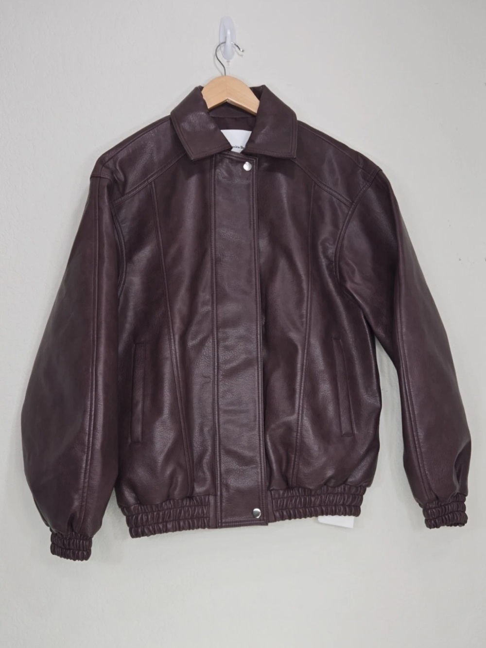 The Frankie Shop Prescott Oversized Jacket Burgundy Size XS NEW